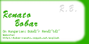 renato bobar business card